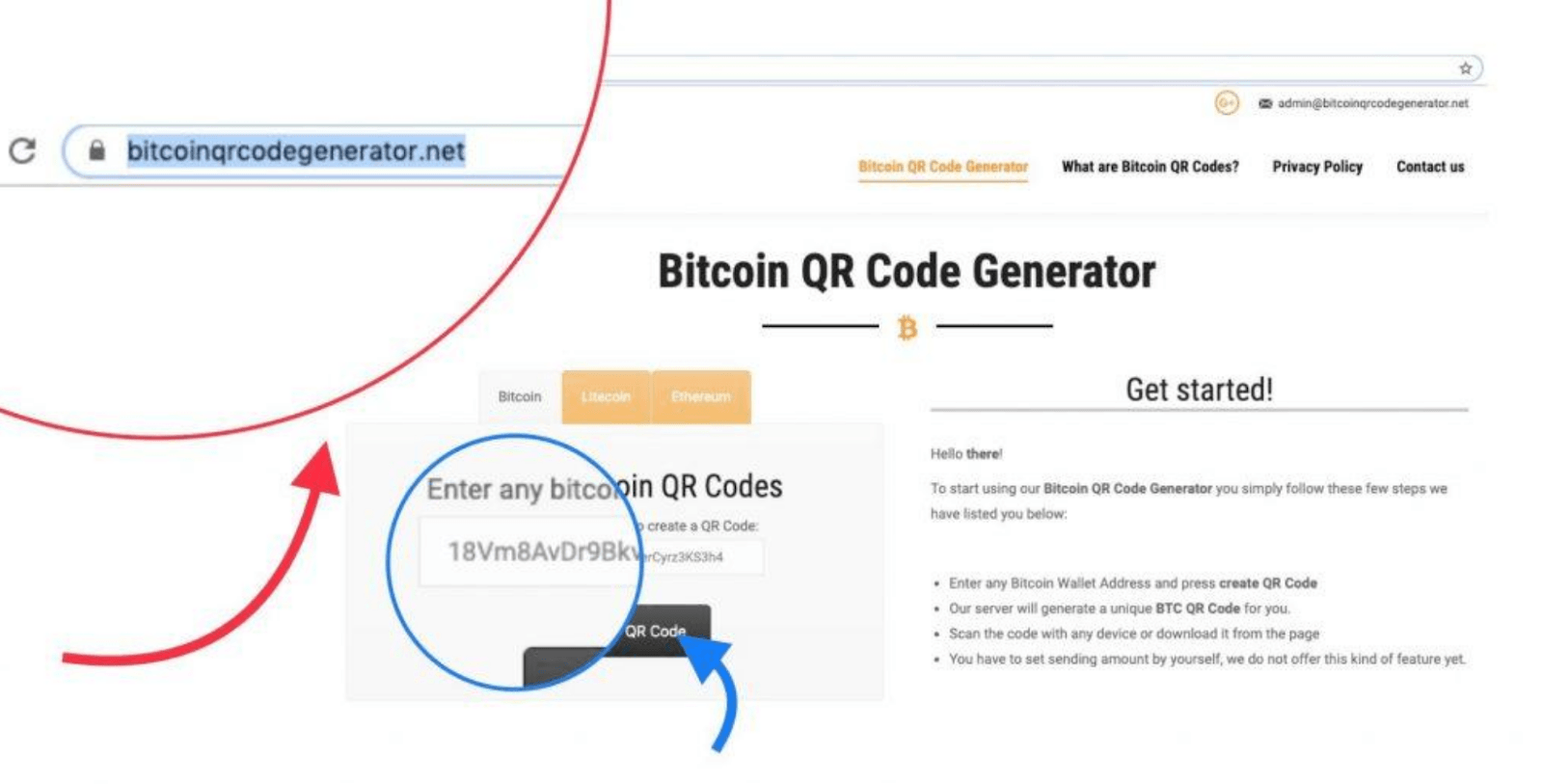 Генератор скам ссылок. Bitcoin адрес фреска. Как создать антифишинговый код.