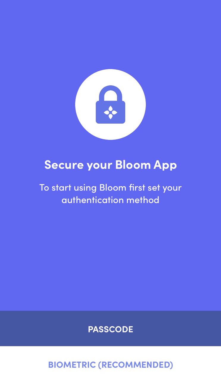 ввод биометрических данных в приложении Bloom