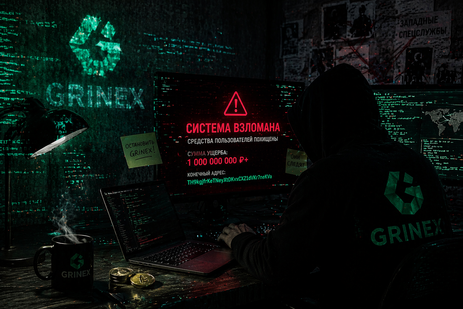 С криптобиржи Grinex украли более 1 млрд рублей