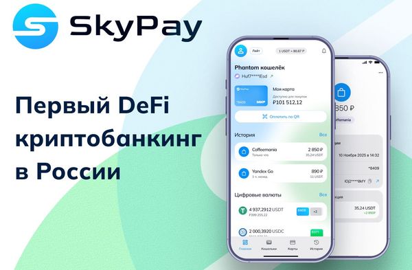 SkyPay: Первый полноценный крипто-банкинг для повседневного использования